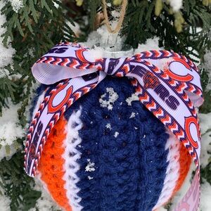 Crocheted CHICAGO BEARS Keepsake Ornament